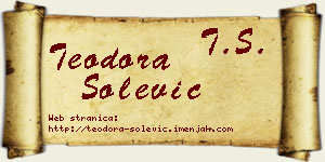 Teodora Šolević vizit kartica